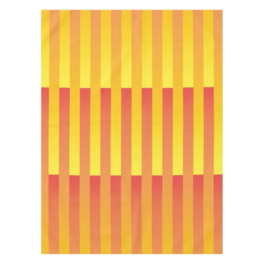 Orangelbes Streifenmuster Tischdecke (Vorderseite)