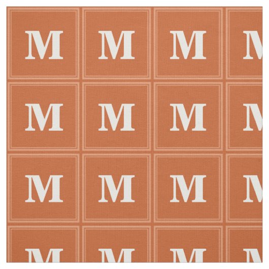 Orangemonogramm Stoff (Muster)