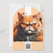 Orangemonsterkatze Einladung (Rückseite)