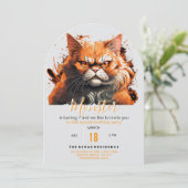 Orangemonsterkatze Einladung (Stehend Vorderseite)