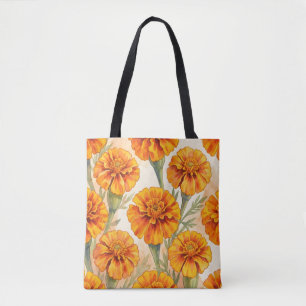 Orangemuster aus Ringelblumen Tasche
