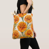 Orangemuster aus Ringelblumen Tasche (Von Nahem)