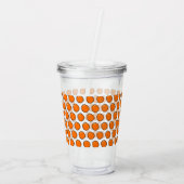 Orangen Acryltrinkbecher (Rückseite)