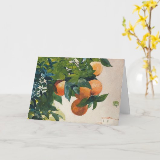 Orangen an einer Zweigstelle | Winslow Homer Karte (Gelbe Blume)
