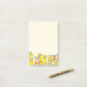 Orangen-Anstarrenlos Katzen Post-it Klebezettel (Auf Schreibtisch)