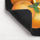 Orangen auf jedem Farbhintergrund Mousepad (Ecke)