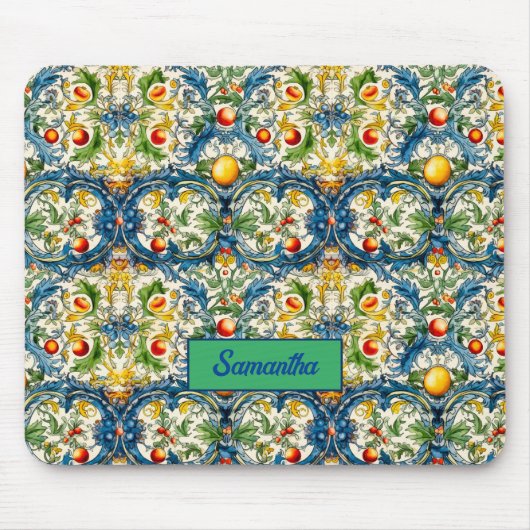 Orangen aus dem sizilianischen Mittelmeer, majolic Mousepad (Vorne)