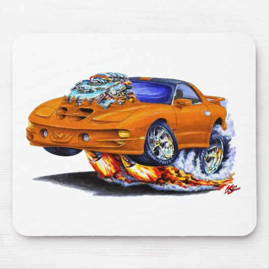 Orangen-Auto 1998-02 Firebird Transportes morgens Mousepad (Vorne)