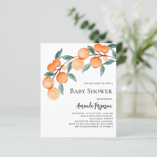 Orangen-Babydusche (Stehend Vorderseite)