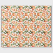 Orangen Babyduschpapier Geschenkpapier (Flach)