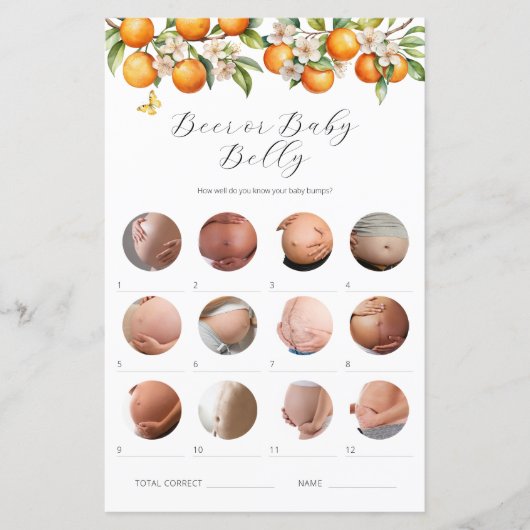 Orangen Beer oder Baby Bly Baby Shooting Game (Vorderseite)