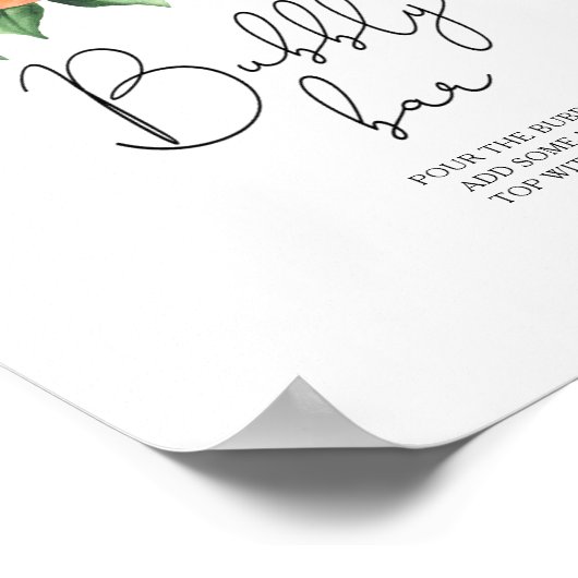 Orangen - bläse Bar Poster (Ecke)