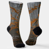 Orangen Blätter Socken (Gewinkelt)