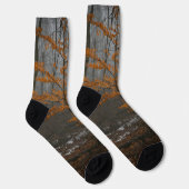 Orangen Blätter Socken (Rechts)
