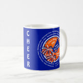 Orangen, Blau und Weiß, Chefcoach-Geschenke Kaffeetasse (VorderseiteRechts)