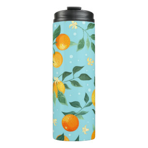 Orangen, Blume: nahtlos aus Spinnstoffen. Thermosbecher