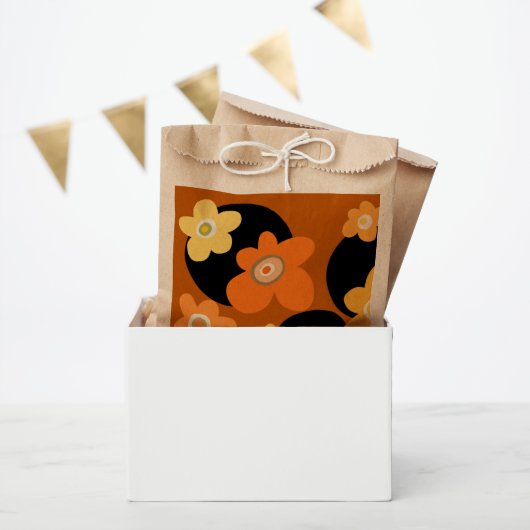 orangen Blumen Geschenktütchen (Party)