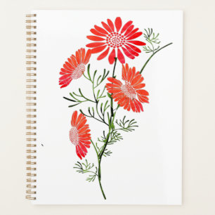 Orangen-Blumen-Planer Planer