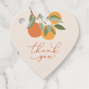Orangen Botanische Zitrussch illustration Baby Sho Geschenkanhänger