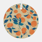 Orangen Branchen: Beige Hintergrundmuster Ornament Aus Glas (Rückseite)