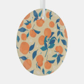 Orangen Branchen: Beige Hintergrundmuster Ornament Aus Glas (Vorderseite Rechts)
