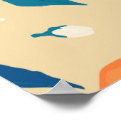 Orangen Branchen: Beige Hintergrundmuster Poster (Ecke)