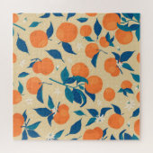 Orangen Branchen: Beige Hintergrundmuster Puzzle (Horizontal)