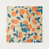 Orangen Branchen: Beige Hintergrundmuster Wandteppich (Vorderseite (Horizontal))