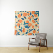 Orangen Branchen: Beige Hintergrundmuster Wandteppich (Beispiel (Horizontal))