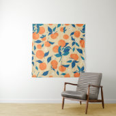 Orangen Branchen: Beige Hintergrundmuster Wandteppich (Beispiel)