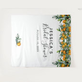 Orangen Brautparty Hintergrund Foto Stand Wandteppich (Vorderseite (Horizontal))