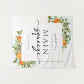 Orangen Brautparty Hintergrund Wandteppich (Vorderseite (Horizontal))