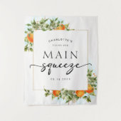 Orangen Brautparty Hintergrund Wandteppich (Vorderseite)