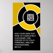 Orangen-Bullseye-QR-Code Poster (Vorne)