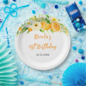 Orangen Citrus Baby Shower Pappteller (Party)
