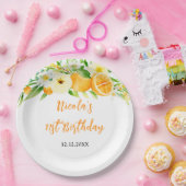 Orangen Citrus Baby Shower Pappteller (Party)