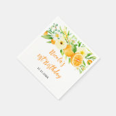Orangen Citrus Baby Shower Serviette (Ecke)