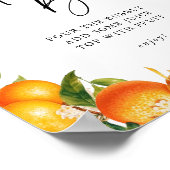 Orangen Citrus Brautparty Mimosa Bar Sign Poster (Ecke)