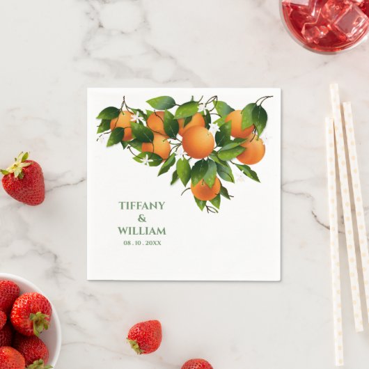 Orangen Citrus Frucht Cocktail Party Napkins Serviette (Beispiel)