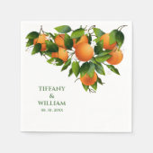 Orangen Citrus Frucht Cocktail Party Napkins Serviette (Vorderseite)
