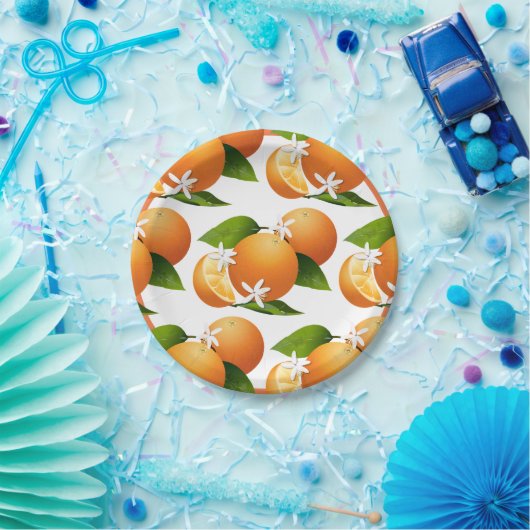 Orangen Citrus Frucht Cocktail Party Pappteller (Party)