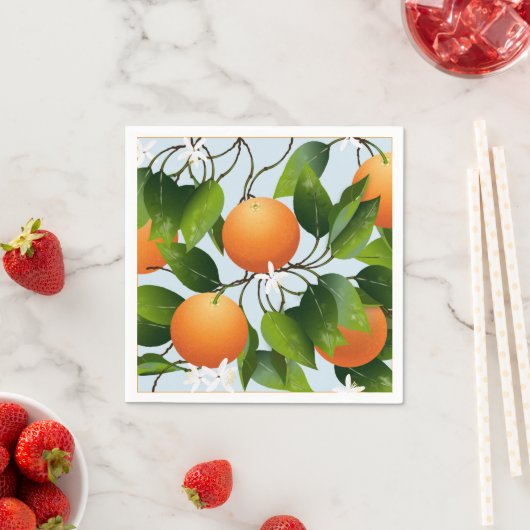 Orangen Citrus Frucht Cocktail Party Serviette (Beispiel)