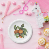 Orangen Citrus Greenery Pappteller (Party)