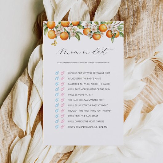 Orangen Citrus Mama oder Vater Kinderduschenspiel