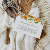 Orangen Citrus Sommer Display Dusche Baby Dusche Begleitkarte