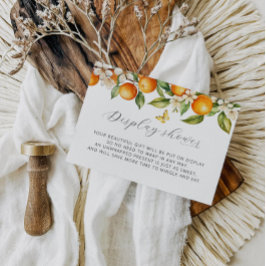 Orangen Citrus Sommer Display Dusche Baby Dusche Begleitkarte