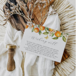 Orangen Citrus Sommer Schleusen Baby Dusche Begleitkarte