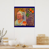 Orangen der Victoria-Marke der 30er Jahre Poster (Küche)