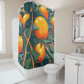 Orangen Design Duschvorhang mit Liner (Beispiel)