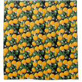 Orangen Duschvorhang (Vorderseite)